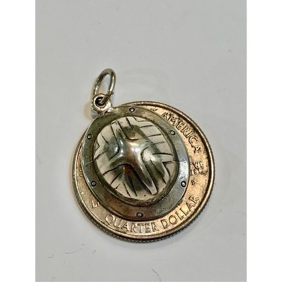 Construction Hat Sterling Silver Jewelry Charm #safety helmet - Picture 3 of 3